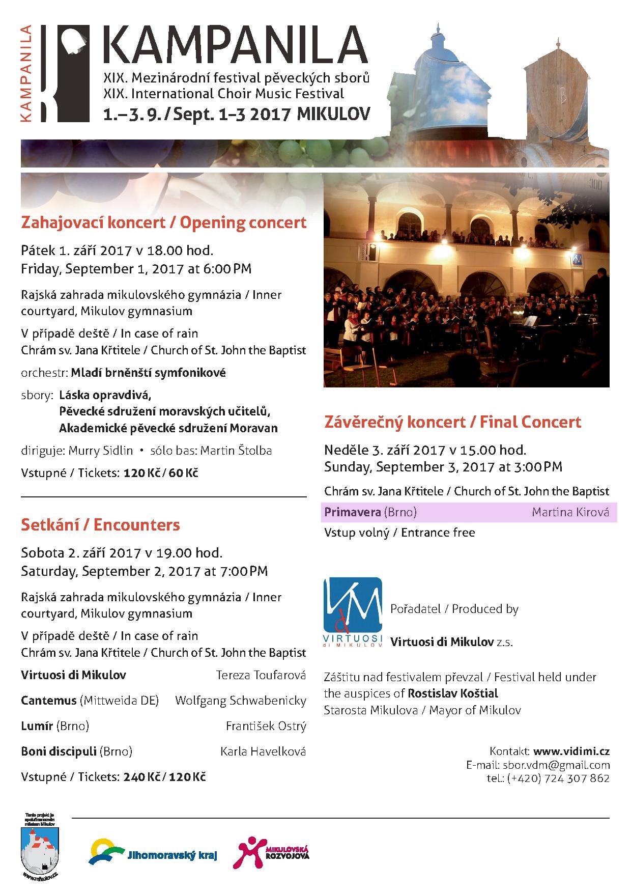 Pozvánka: Závěrečný koncert festivalu pěveckých sborů
