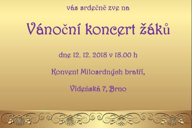Pozvánka: Vánoční koncert žáků ZUŠ J. Kvapila
